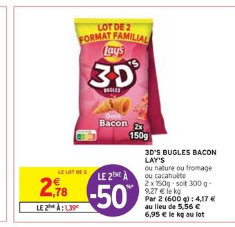 Intermarché Lay's 3d's bugles bacon offre