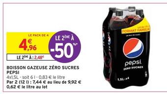 Intermarché Pepsi boisson gazeuse boisson gazeuse zéro sucres offre