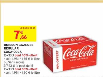 Intermarché Coca-cola boisson gazeuse regular offre