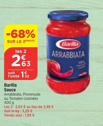 Bi1 Barilla Sauce offre