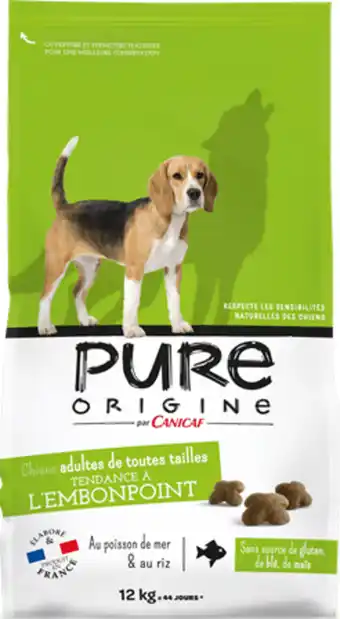 Jardiland Pure origine - croquettes pour chien adulte toutes races 12 kg offre