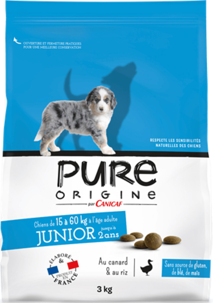 Promo Pure origine croquettes pour chien junior 3 kg chez Jardiland