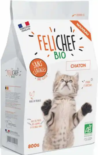 Croquettes félichef bio sans céréales pour chaton 800 g
