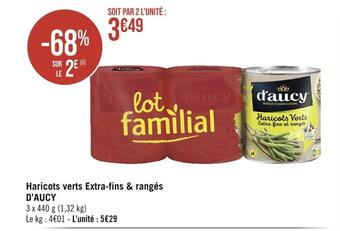 Dâaucy haricots verts extra-fins & rangĂ©s