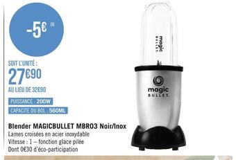 Casino Supermarchés Magicbullet blender mbro3 noir/inox offre