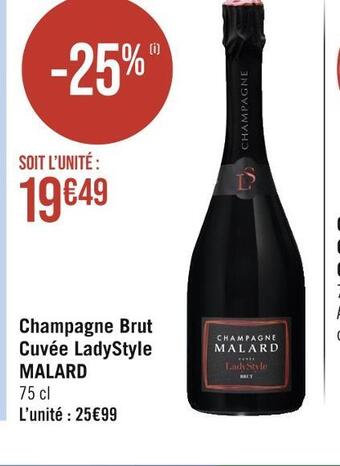 Malard champagne brut cuvée ladystyle