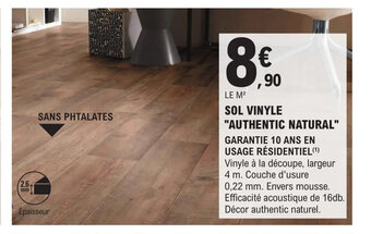 E.Leclerc Brico SOL VINYLE AUTHENTIC NATURAL offre