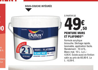 E.Leclerc Brico PEINTURE MURS ET PLAFONDS offre