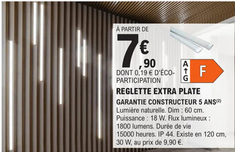 E.Leclerc Brico REGLETTE EXTRA PLATE offre