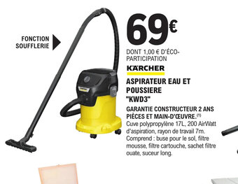 E.Leclerc Brico ASPIRATEUR EAU ET POUSSIERE KWD3 offre