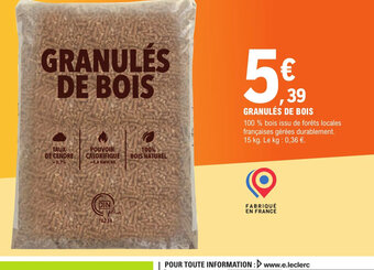 GRANULÉS DE BOIS