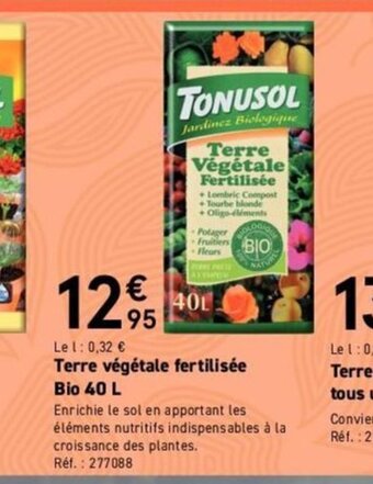 Mr Bricolage Terre végétale fertilisée Bio 40 L offre