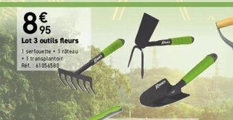 Mr Bricolage Lot 3 outils fleurs offre