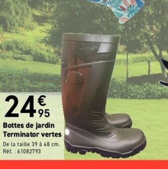 Mr Bricolage Bottes de jardin Terminator vertes offre