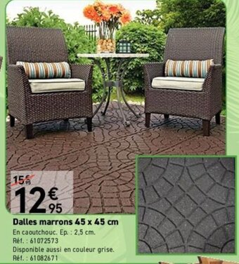 Mr Bricolage Dalles marrons 45 x 45 cm offre