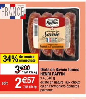 Diots de Savoie fumés HENRI RAFFIN