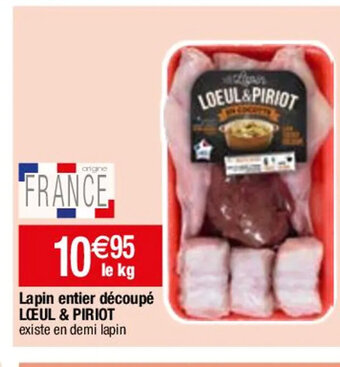 Migros Lapin entier découpé LOEUL & PIRIOT offre
