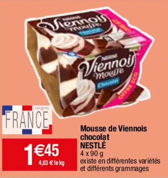 Migros Mousse de Viennois chocolat NESTLÉ offre