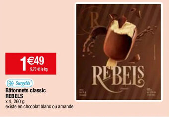 Migros Bâtonnets classic REBELS offre