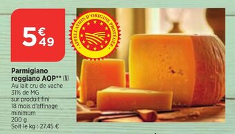 Maximarché Parmigiano reggiano AOP offre