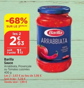 Maximarché Barilla Sauce offre