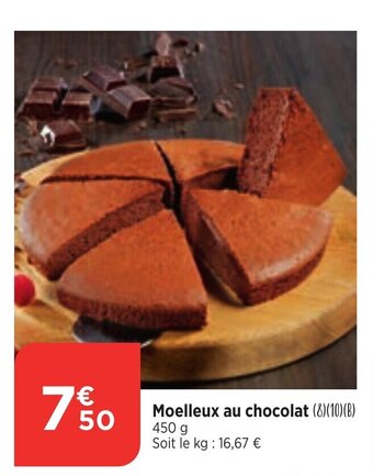 Maximarché Moelleux au chocolat offre