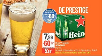 G20 Biere blonde HEINEKEN offre