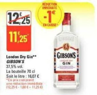 London Dry Gin GIBSON'S