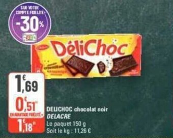 DELICHOC chocolat noir DELACRE
