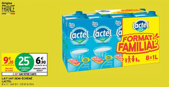 Intermarché Hyper LAIT UHT DEMI-ÉCRÉMÉ LACTEL offre