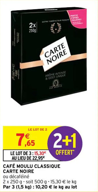 CAFÉ MOULU CLASSIQUE CARTE NOIRE