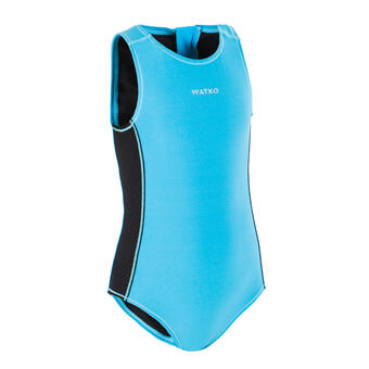 Decathlon Maillot bain 1 pièce water polo fille bleu clair offre