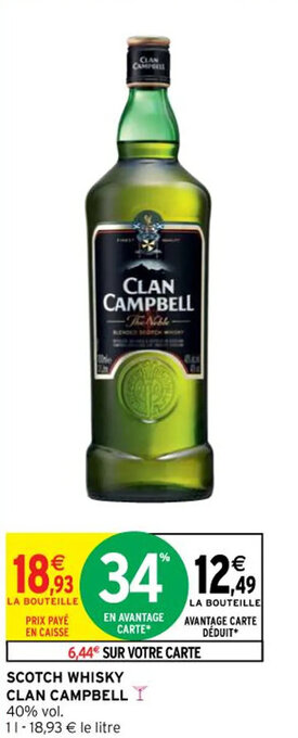 SCOTCH WHISKY CLAN CAMPBELL