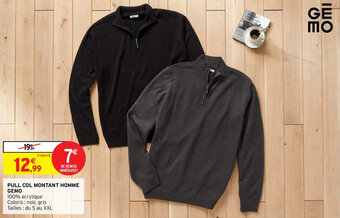 Intermarché Hyper PULL COL MONTANT HOMME GEMO offre
