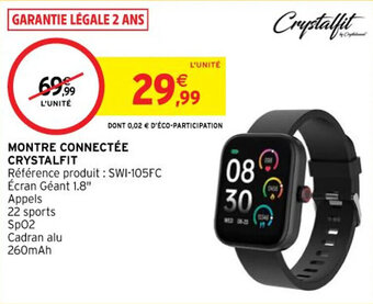 MONTRE CONNECTÉE CRYSTALFIT