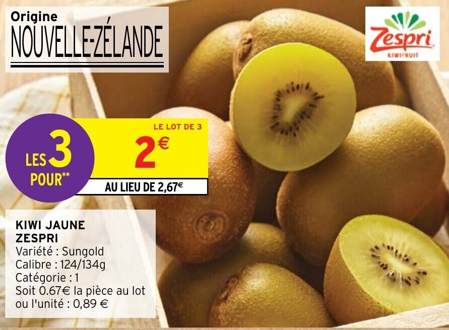 Promo KIWI JAUNE ZESPRI chez Intermarché Hyper