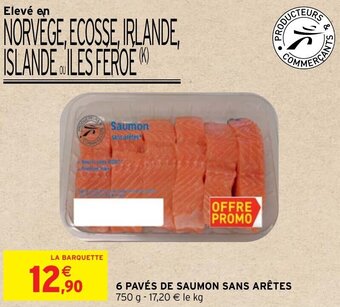 Intermarché Hyper 6 PAVÉS DE SAUMON SANS ARÊTES offre