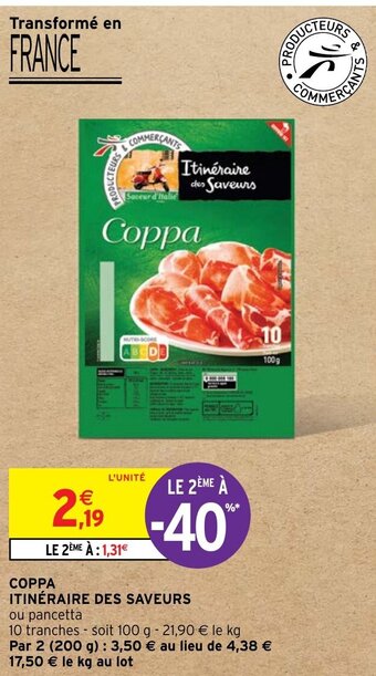 Intermarché Hyper COPPA ITINÉRAIRE DES SAVEURS offre