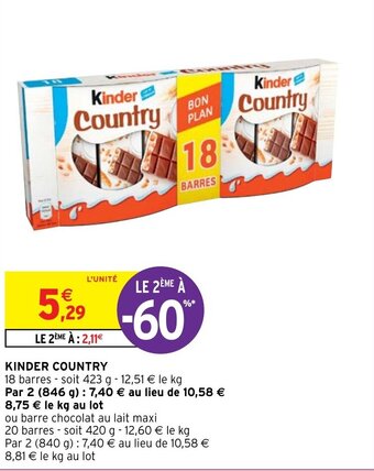 Intermarché Hyper KINDER COUNTRY offre