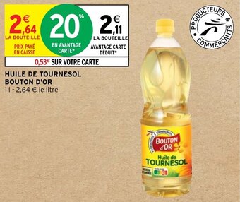 Intermarché Hyper HUILE DE TOURNESOL BOUTON D'OR offre