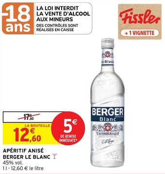 APÉRITIF ANISÉ BERGER LE BLANC