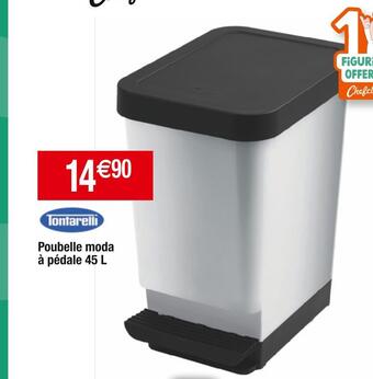 Cora x Carrefour Tontarelli poubelle moda à pédale 45 l offre