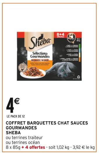 Intermarché Sheba coffret barquettes chat sauces gourmandes offre