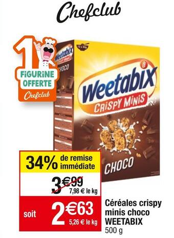 Weetabix céréales crispy minis choco