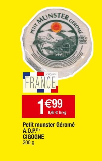 Gigogne petit munster géromé a.o.p