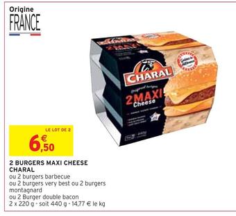 Intermarché Charal 2 burgers maxi cheese offre