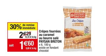 Cora x Carrefour Paysan breton crêpes fourrées au caramel au beurre salé offre