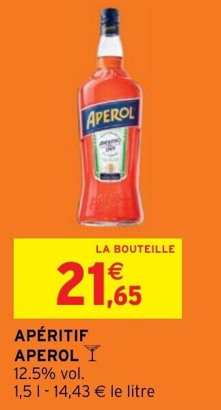 Intermarché Hyper APÉRITIF APEROL offre