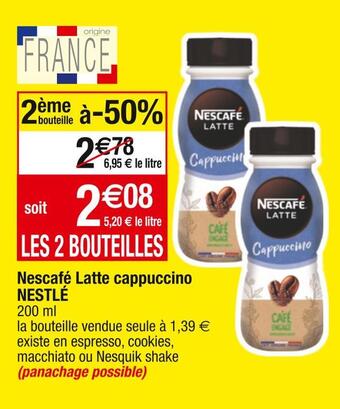 Cora x Carrefour Nestlé nescafé latte cappuccino offre