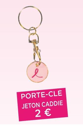 Porte-clé jeton caddie